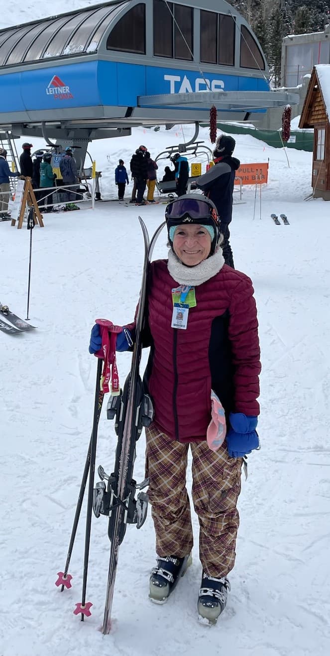 Vera Shury active alpine skiing at Taos